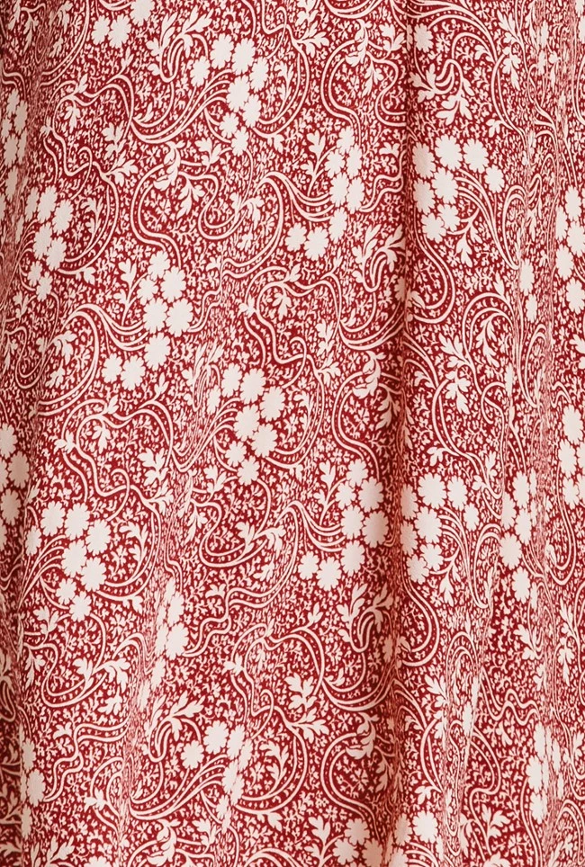 Madi Crepe Midi Dress Red Floral 6 Madi Crepe Midi Dress Red Floral - Image 6