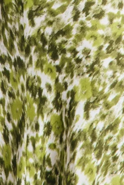 Lainey Crepe Midi Dress Green Ikat -KILA Clothing Shop D07G027 Z76 28940 650px 964px