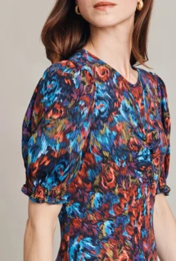 Lainey Crepe Midi Dress Blue Ikat 12 Lainey Crepe Midi Dress Blue Ikat -KILA Clothing Shop D07G027 Z88 29273 650px 964px