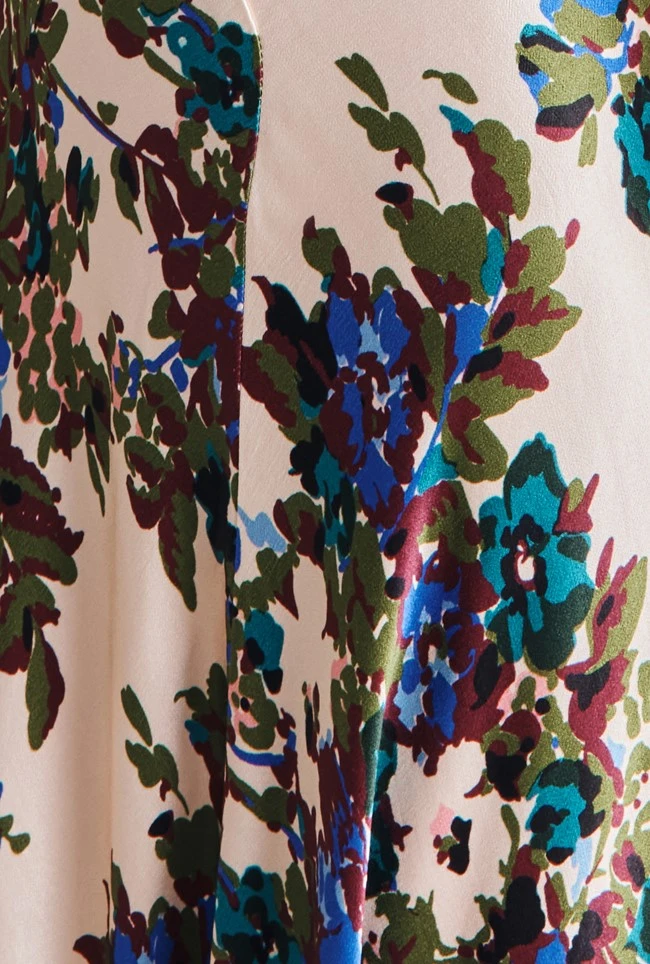 Beatrix Satin Midi Dress Green Floral 8 Beatrix Satin Midi Dress Green Floral - Image 8