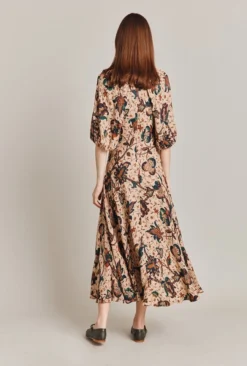 Dana Crepe Midi Dress Cream Jacobean Floral 13 Dana Crepe Midi Dress Cream Jacobean Floral -KILA Clothing Shop D07G030 Z87 28808 650px 964px