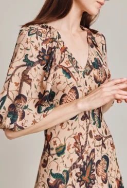 Dana Crepe Midi Dress Cream Jacobean Floral 12 Dana Crepe Midi Dress Cream Jacobean Floral -KILA Clothing Shop D07G030 Z87 28984 650px 964px