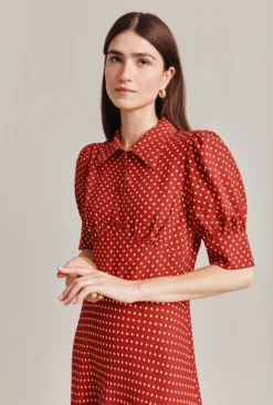 Wilma Crepe Midi Dress Red Spot 7 Wilma Crepe Midi Dress Red Spot -KILA Clothing Shop D07G034 Z78 29042 650px 964px