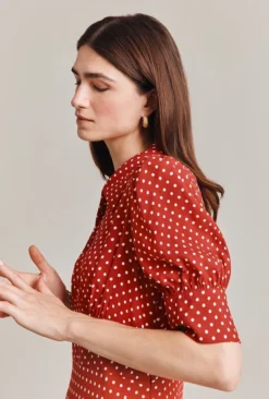 Wilma Crepe Midi Dress Red Spot 8 Wilma Crepe Midi Dress Red Spot -KILA Clothing Shop D07G034 Z78 29043 650px 964px