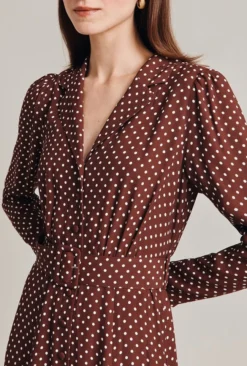 Lucinda Satin Midi Dress Russet Spot -KILA Clothing Shop D07G040 Z15 28982 650px 964px