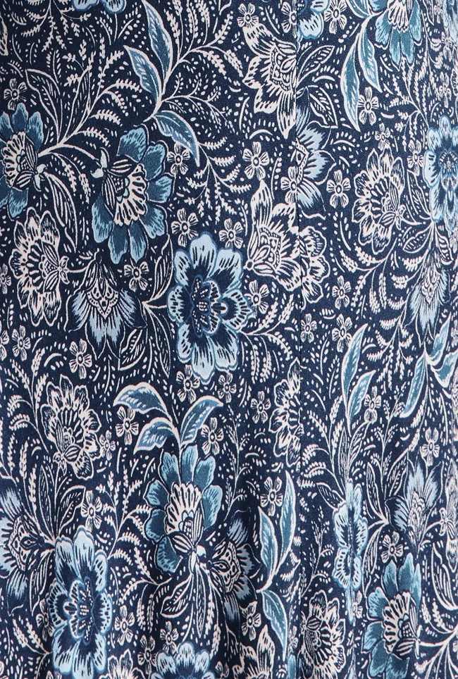 Erin Crepe Midi Dress Blue Batik Bloom 6 Erin Crepe Midi Dress Blue Batik Bloom - Image 6