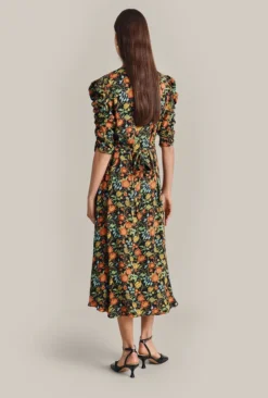 Sarah Crepe Midi Dress Classic Floral -KILA Clothing Shop D07G052 Z09 29582 650px 964px