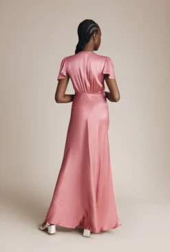 Delphine Satin Maxi Dress Pink 9 Delphine Satin Maxi Dress Pink -KILA Clothing Shop DF46CA H50 26494 650px 964px