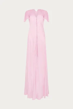 Delphine Satin Maxi Dress Pink 11 Delphine Satin Maxi Dress Pink -KILA Clothing Shop DF46CA H50 26497 650px 964px