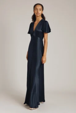 Delphine Satin Maxi Dress Navy -KILA Clothing Shop DF46CA K10 23058 650px 964px