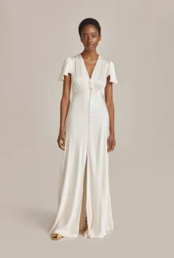 Delphine Satin Maxi Dress Ivory -KILA Clothing Shop DF46CA M12 21857 650px 964px