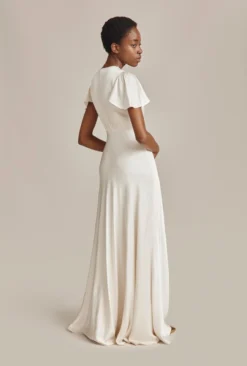 Delphine Satin Maxi Dress Ivory -KILA Clothing Shop DF46CA M12 21858 650px 964px