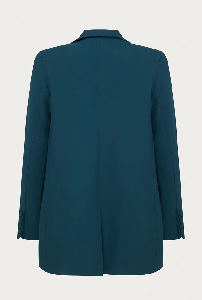 Wren Crepe Blazer Petrol Green 6 Wren Crepe Blazer Petrol Green - Image 6