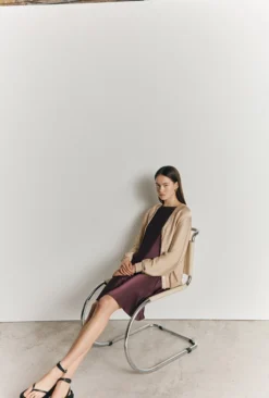 Mia Satin Bomber Jacket Stone -KILA Clothing Shop J06G001 N04 27084 650px 964px