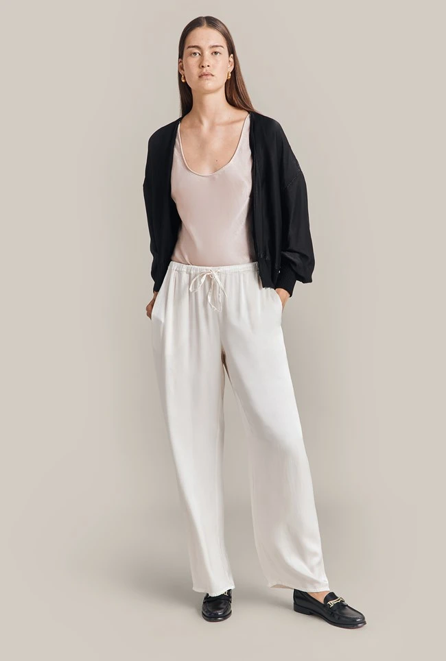 Anouk Satin Bomber Jacket Black 2 Anouk Satin Bomber Jacket Black - Image 2