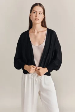 Anouk Satin Bomber Jacket Black