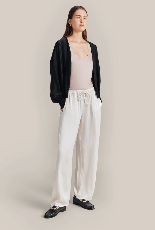 Anouk Satin Bomber Jacket Black 4 Anouk Satin Bomber Jacket Black - Image 4