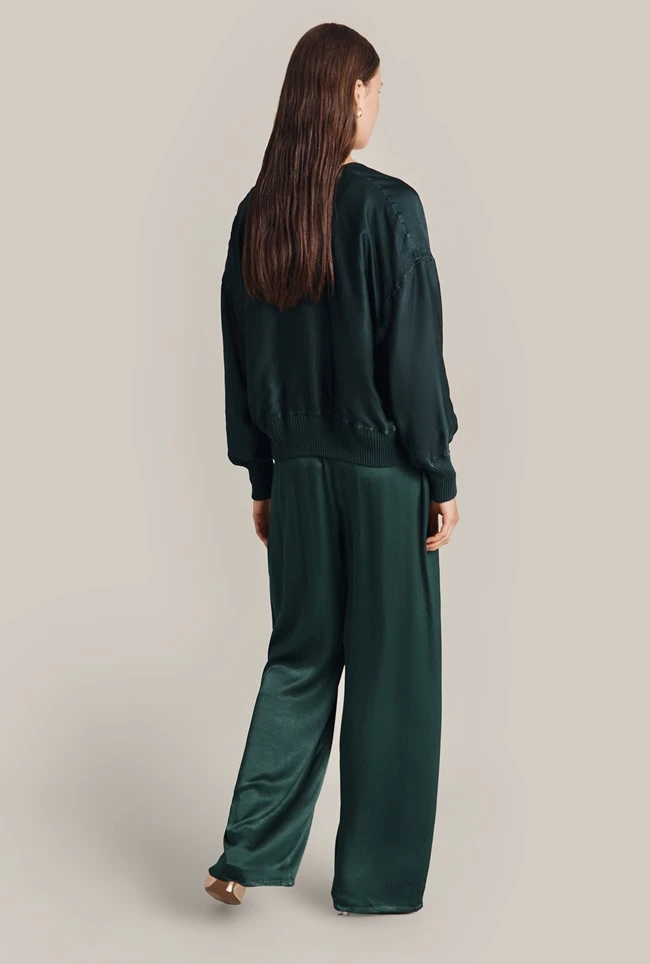 Anouk Satin Bomber Jacket Cedar 4 Anouk Satin Bomber Jacket Cedar - Image 4