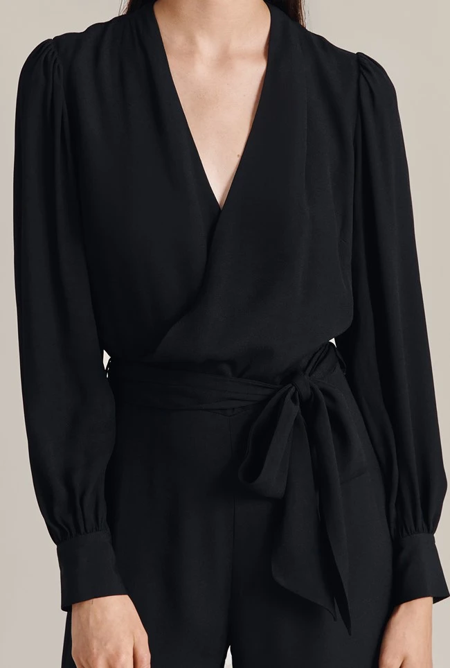 Olivia Crepe Wide Leg Jumpsuit Black 6 Olivia Crepe Wide Leg Jumpsuit Black - Image 6