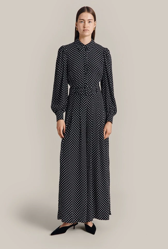 Flora Crepe Jumpsuit Black Spot 1 Flora Crepe Jumpsuit Black Spot