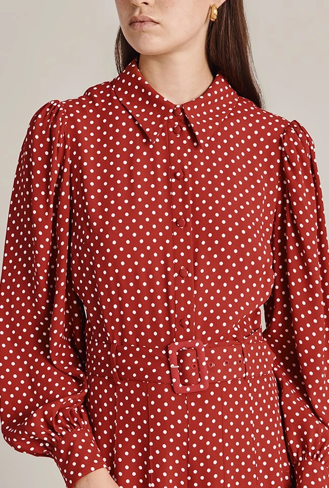 Flora Crepe Jumpsuit Red Spot 3 Flora Crepe Jumpsuit Red Spot - Image 3