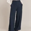 Penny Wide Leg Trousers Navy