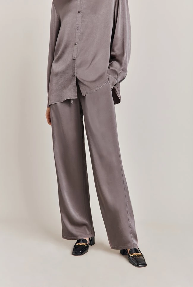 Imogen Satin Wide Leg Trouser Grey 1 Imogen Satin Wide Leg Trouser Grey