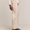 Ella Satin Trouser Stone