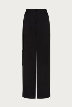 Aurora Satin Cargo Trousers Black -KILA Clothing Shop P06G005 A01 27143 650px 964px