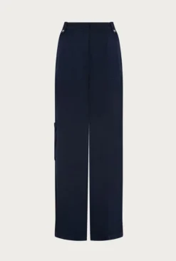 Aurora Satin Cargo Trousers Navy 18 Aurora Satin Cargo Trousers Navy -KILA Clothing Shop P06G005 K10 27148 650px 964px