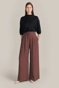 Clara Crepe Palazzo Trousers Delores Spot