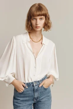 Ayla Crepe Blouse Ivory 8 Ayla Crepe Blouse Ivory -KILA Clothing Shop Q05G005 M12 25252 650px 964px