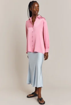 Ellie Satin Shirt Pink -KILA Clothing Shop Q06G007A H44 26912 650px 964px