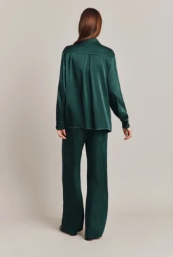 Ellie Satin Shirt Dark Green 11 Ellie Satin Shirt Dark Green -KILA Clothing Shop Q06G007A J13 28585 650px 964px