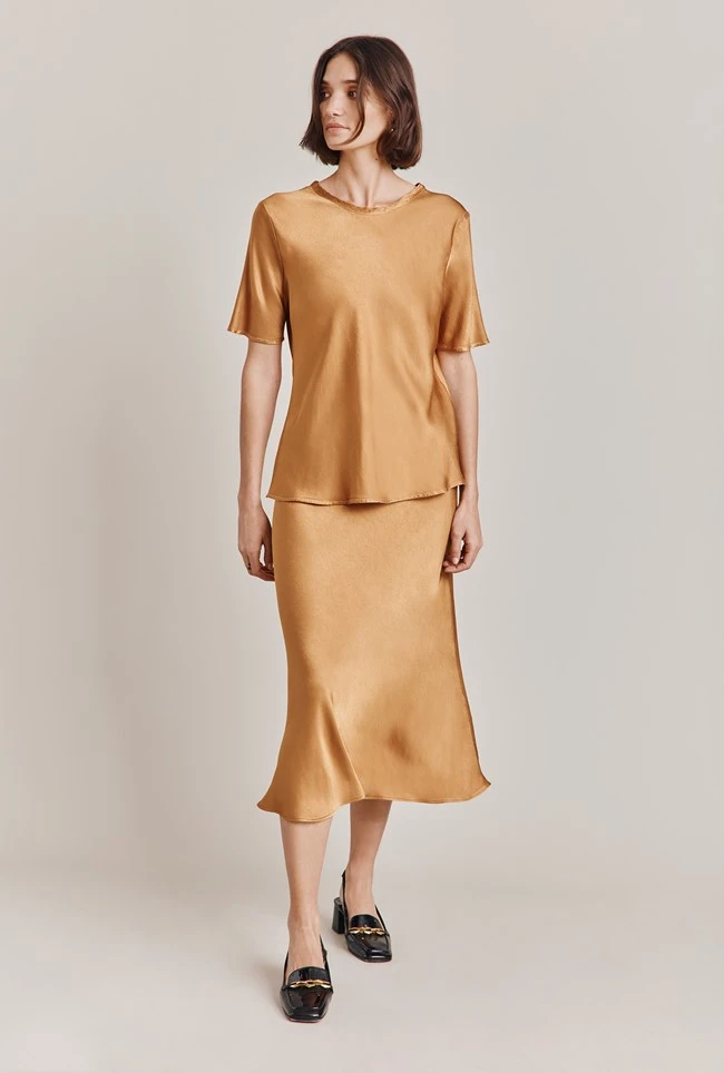 Ivy Satin Top Tobacco Brown 5 Ivy Satin Top Tobacco Brown - Image 5