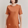 Ivy Satin Top Auburn