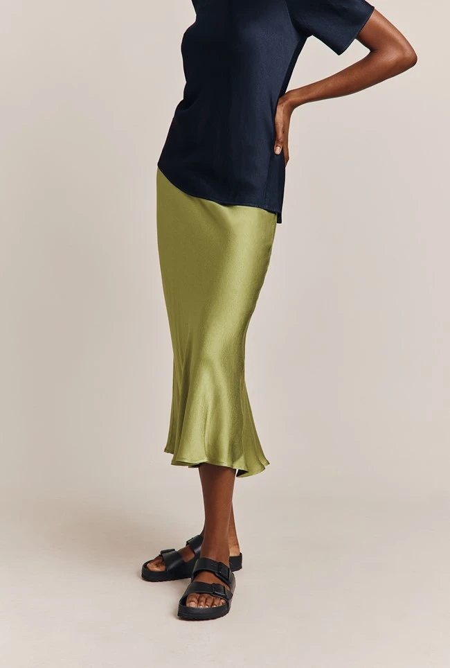 Ivy Satin Top Navy 2 Ivy Satin Top Navy - Image 2