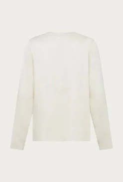 Efie Satin Long Sleeve Blouse Ivory -KILA Clothing Shop Q06G010 M12 27246 650px 964px