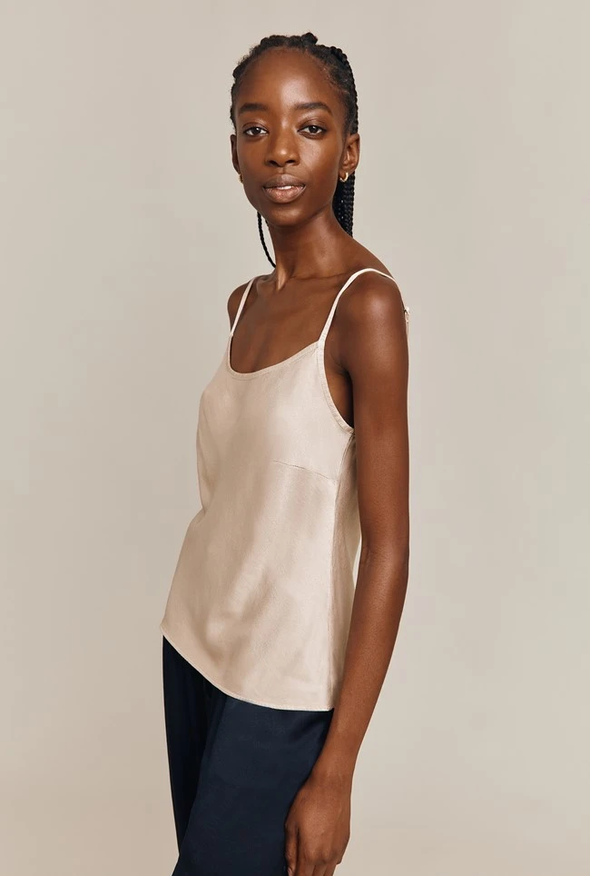 Jana Satin Cami Top Stone 1 Jana Satin Cami Top Stone