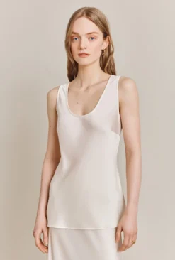 Margot Satin Top Ivory