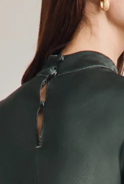 Mika Satin Turtleneck Top Dark Sage 11 Mika Satin Turtleneck Top Dark Sage -KILA Clothing Shop Q07G002 J11 29000 650px 964px