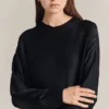 Grace Satin Sweatshirt Black