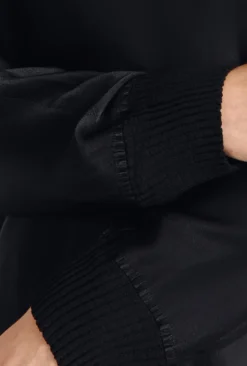 Grace Satin Sweatshirt Black -KILA Clothing Shop Q07G003 A01 29398 650px 964px