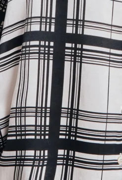 Amy Satin Long Sleeve Shirt Black Check -KILA Clothing Shop Q07G009 Z83 28995 650px 964px