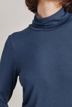 Fern Roll Neck Top Navy -KILA Clothing Shop Q07G010 K10 29014 650px 964px