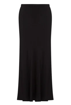 Luna Satin Slip Skirt Black -KILA Clothing Shop S05G002A A01 26336 650px 964px