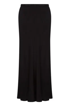 Luna Satin Slip Skirt Black -KILA Clothing Shop S05G002A A01 26337 650px 964px