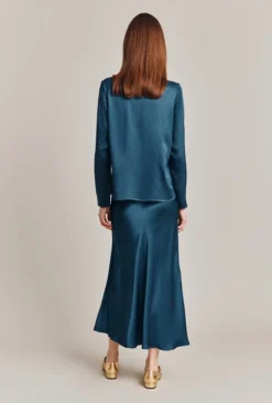 Luna Satin Slip Skirt Dark Denim 7 Luna Satin Slip Skirt Dark Denim -KILA Clothing Shop S05G002A K04 28656 650px 964px