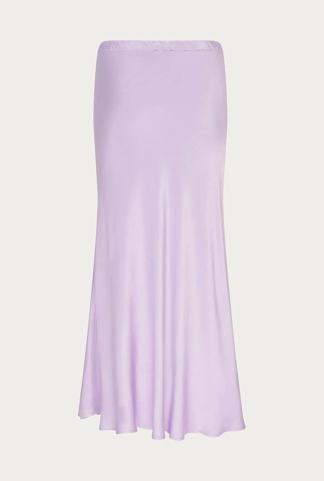 Luna Satin Slip Skirt Lilac 6 Luna Satin Slip Skirt Lilac - Image 6