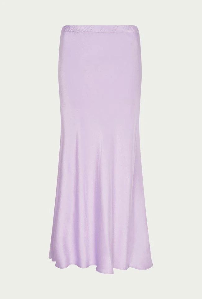 Luna Satin Slip Skirt Lilac 7 Luna Satin Slip Skirt Lilac - Image 7